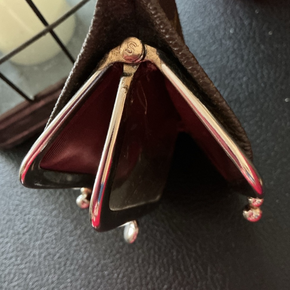 Authentic Rare Vintage LOUIS VUITTON 1970s Kisslock Saks 5th Ave Mono Coin Purse - Picture 10 of 13